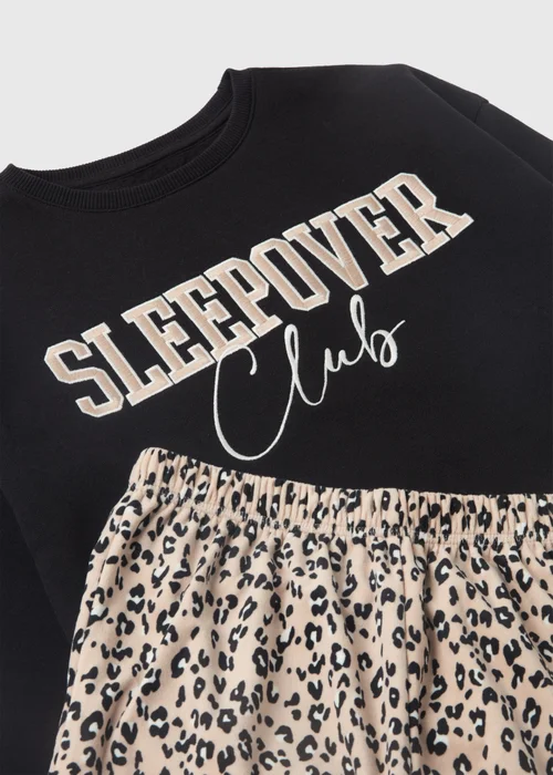 Girls Black Sleepover Club Sweatshirt Pyjama Set (7-13yrs) - Age 7 Years Image 2