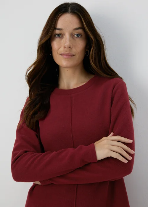 Burgundy Ribbed Midi Dress - 8 Image 3