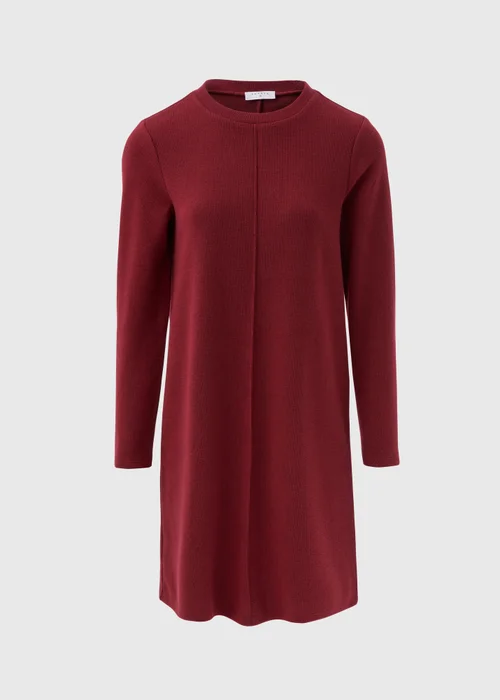 Burgundy Ribbed Midi Dress - 8 Image 4