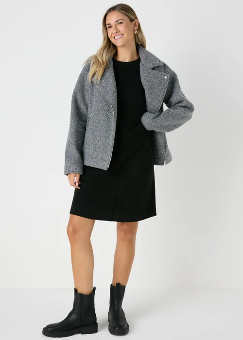 Black Ribbed Sweater Dress - 8 Image 3