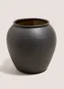 Black Ceramic Vase (20cm x 20cm x 19.5cm) Image 1