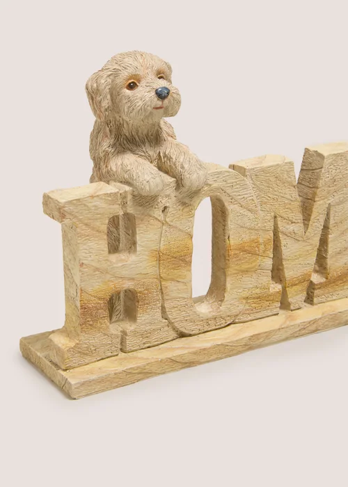 Beige Cockapoo Resin Wood Ornament Image 2