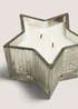 Wondrous Ribbed Star Candle Silver Image 2
