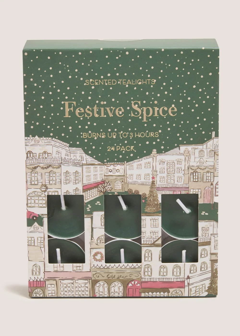 Winter Poem Festive Spice Green Tea Lights Image 1