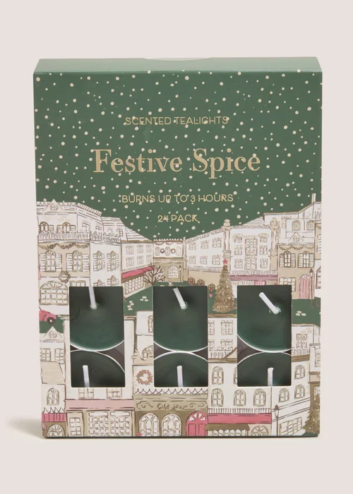 Winter Poem Festive Spice Green Tea Lights Image 1