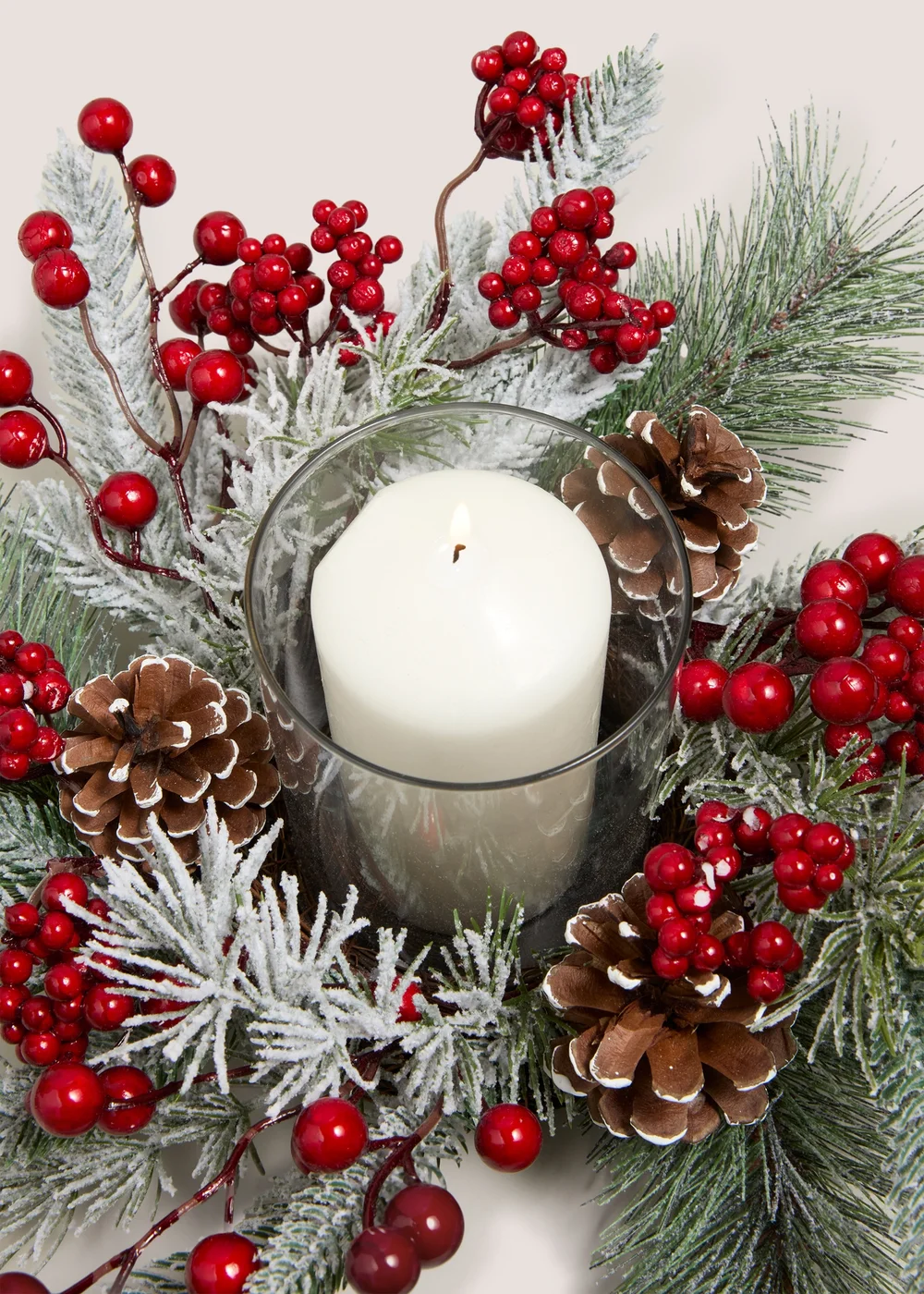 Winter Poem Wreath Candle Holder Image 2