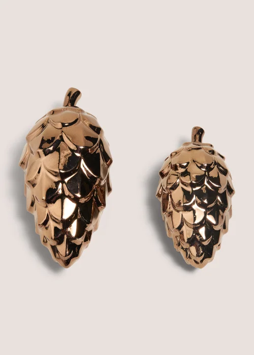 Winter Poem Gold Pinecone Ornament Image 1