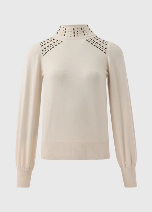 Et Vous Ivory Embellished Jumper - 8 Image 4
