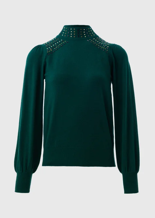 Et Vous Green Embellished Jumper - 8 Image 4