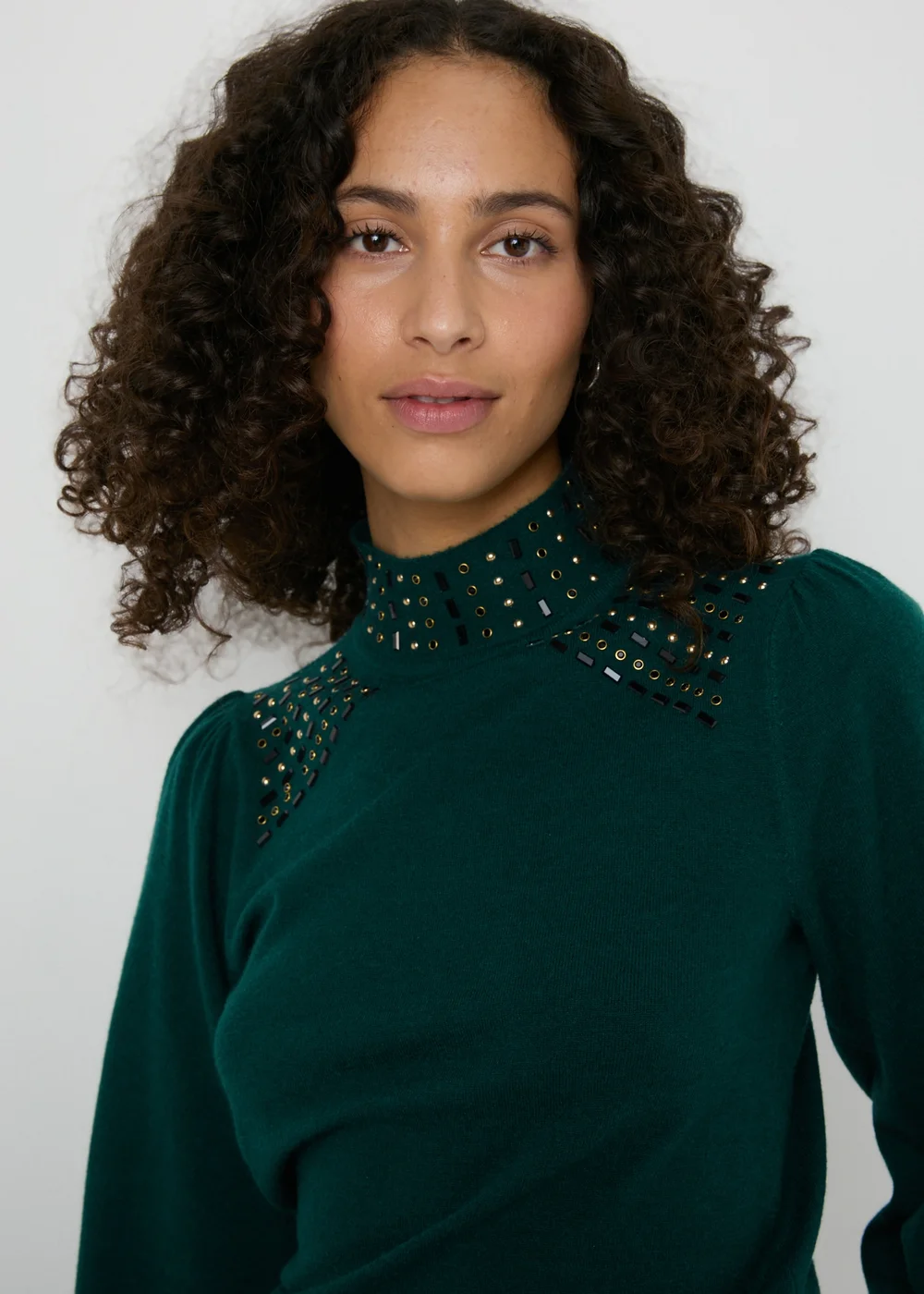 Et Vous Green Embellished Jumper - 8 Image 3