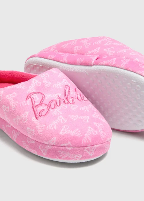 Barbie Girls Pink Mule Slippers (Younger 10-Older 5) - 2 Image 2