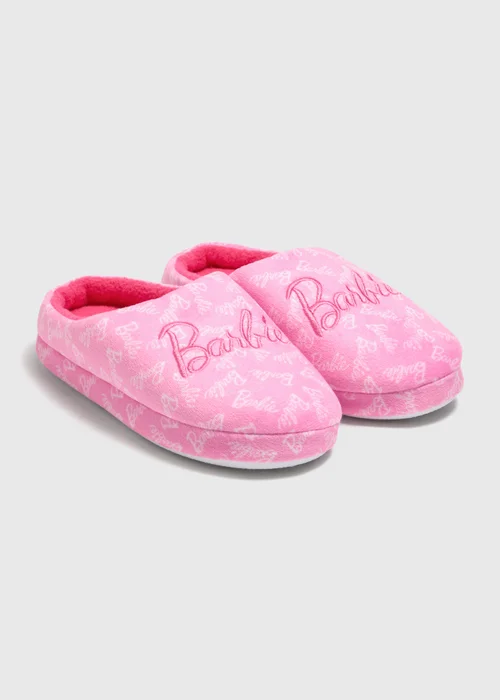 Barbie Girls Pink Mule Slippers (Younger 10-Older 5) - 2 Image 1