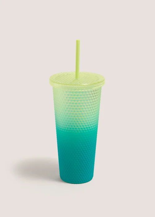 Teal Ombre Studded Tumbler Image 1