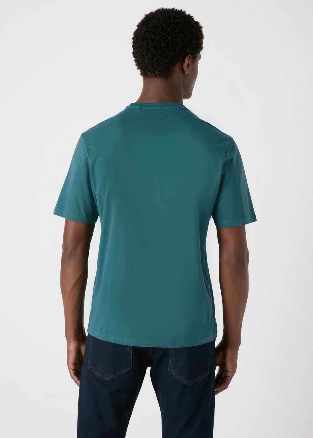 Teal Essential Crew Neck T-Shirt - XS Image 2