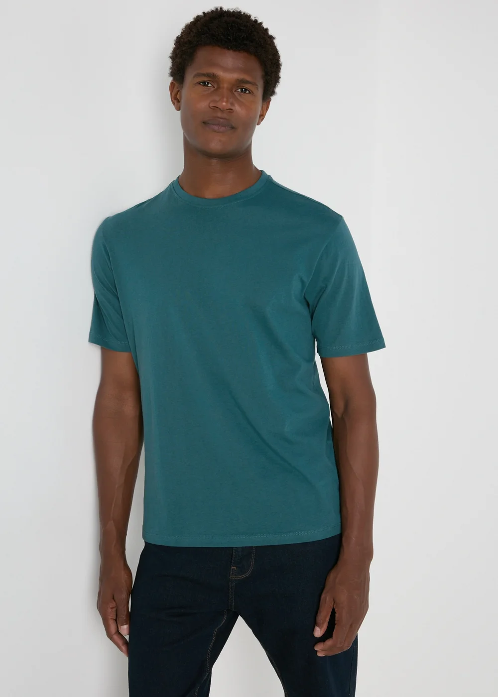 Teal Essential Crew Neck T-Shirt - XS Image 1