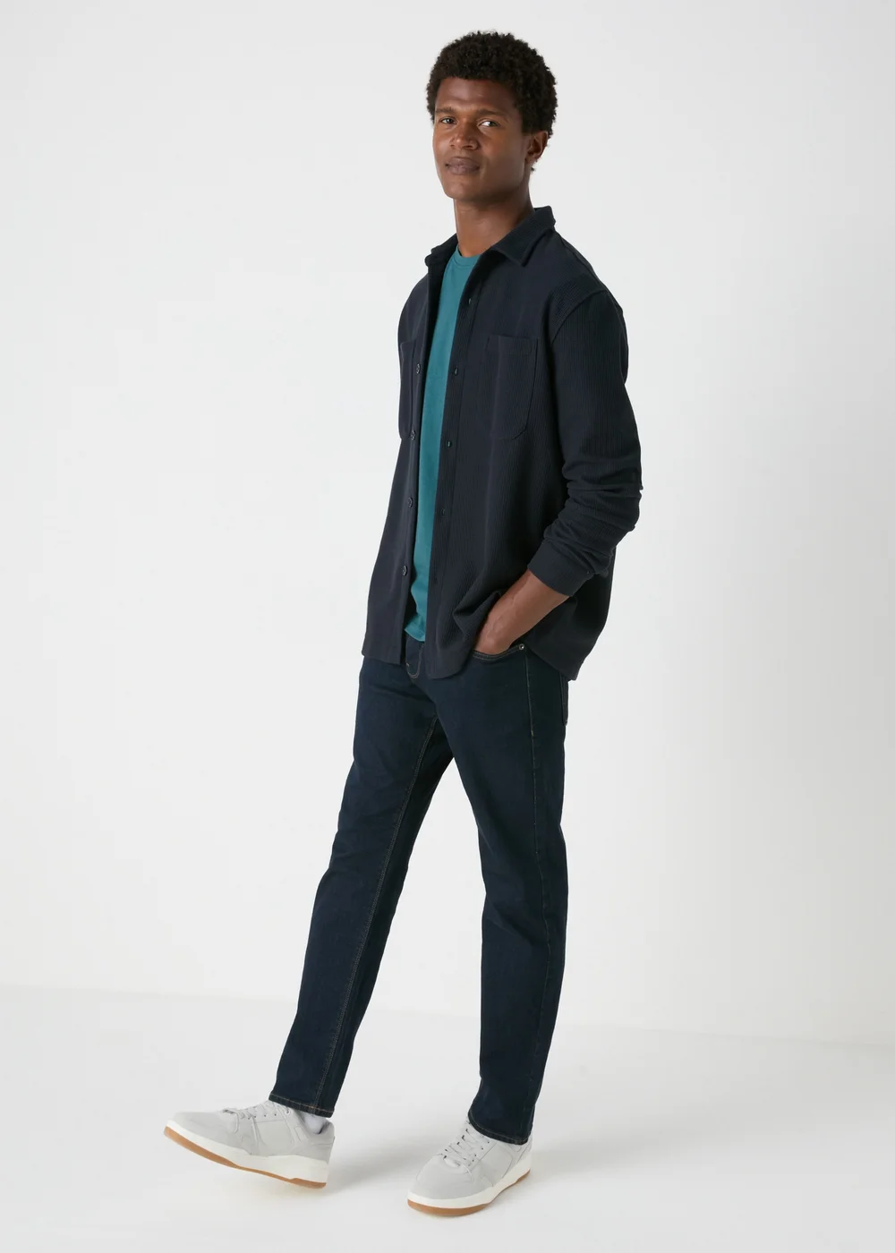 Teal Essential Crew Neck T-Shirt - XS Image 3