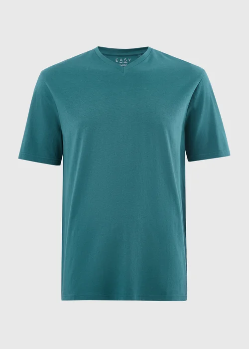 Teal Essential V-Neck T-Shirt - XS Image 4