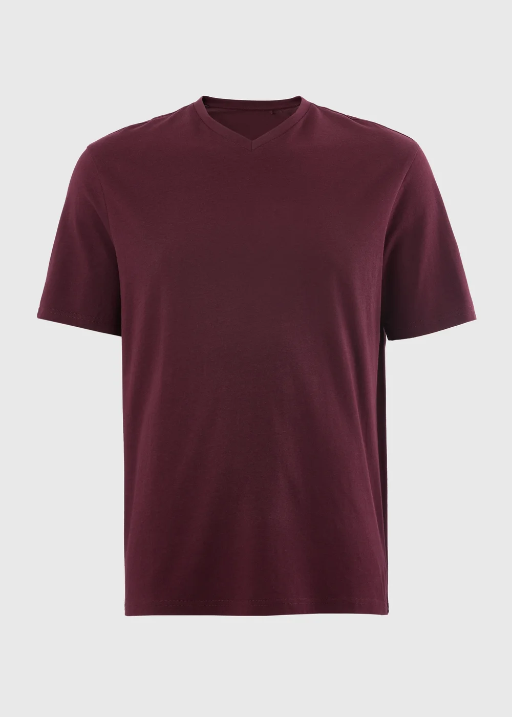 Burgundy Essential V-Neck T-Shirt - XS Image 4