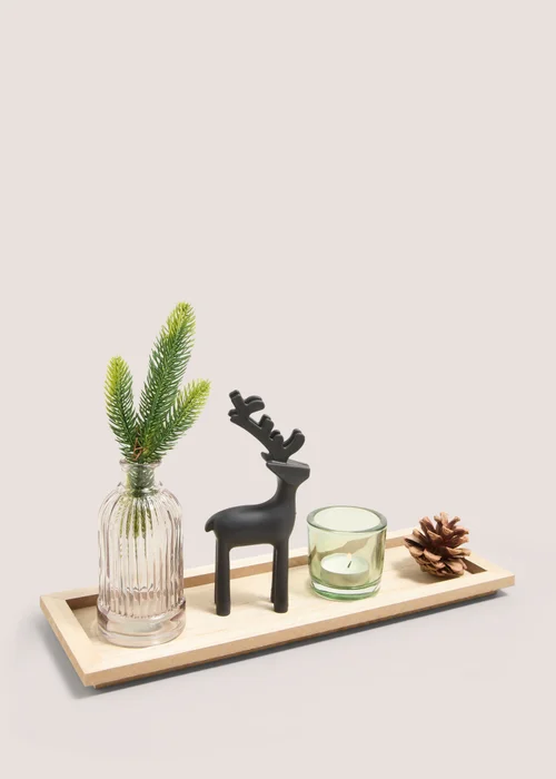 Christmas Monochrome Candle Garden Image 1