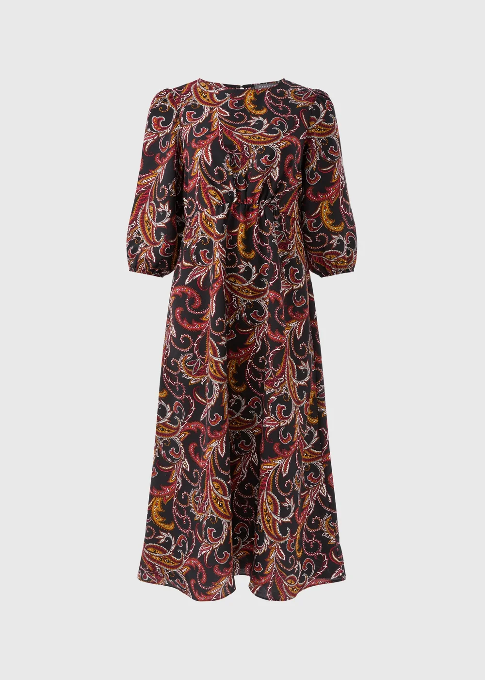 Black Paisley Midi Dress - 8 Image 4