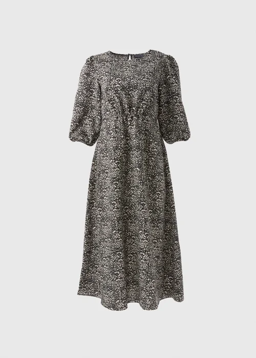 Black Printed Midi Dress - 8 Image 5