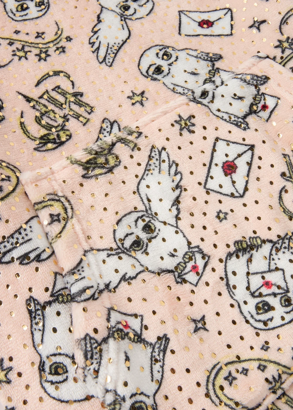 Harry Potter Kids Pink Hedwig Snuggle Hoodie (3-13yrs) - Small Image 2