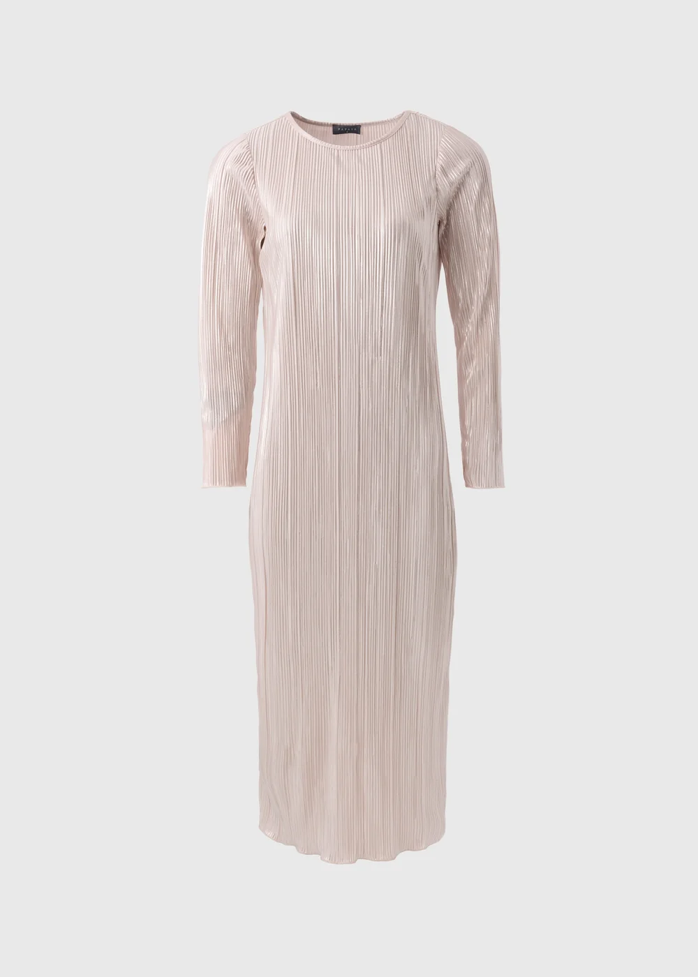 Pink Metallic Plisse Midi Dress - 8 Image 4
