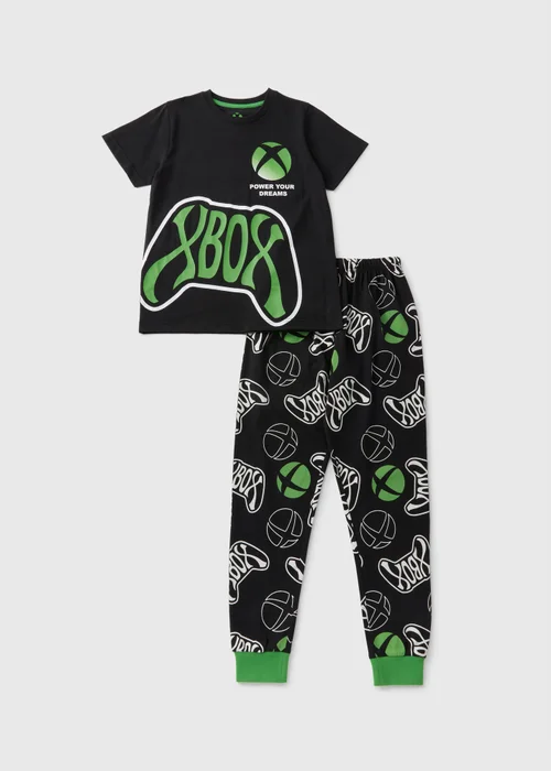 Boys Black Xbox Top & Bottom Pyjama Set (4-13yrs) - Age 4 Years Image 1