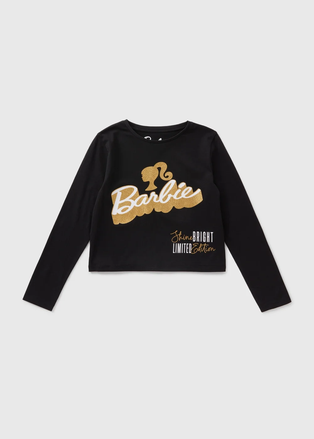 Barbie Kids Black Long Sleeve Top (4-13yrs) - Age 4 Years Image 1