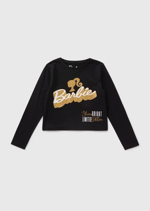 Barbie Kids Black Long Sleeve Top (4-13yrs) - Age 4 Years Image 1