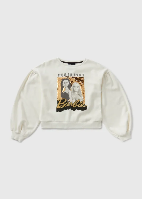 Barbie Kids Cream Sweatshirt (4-13yrs) - 4 Yrs Image 1