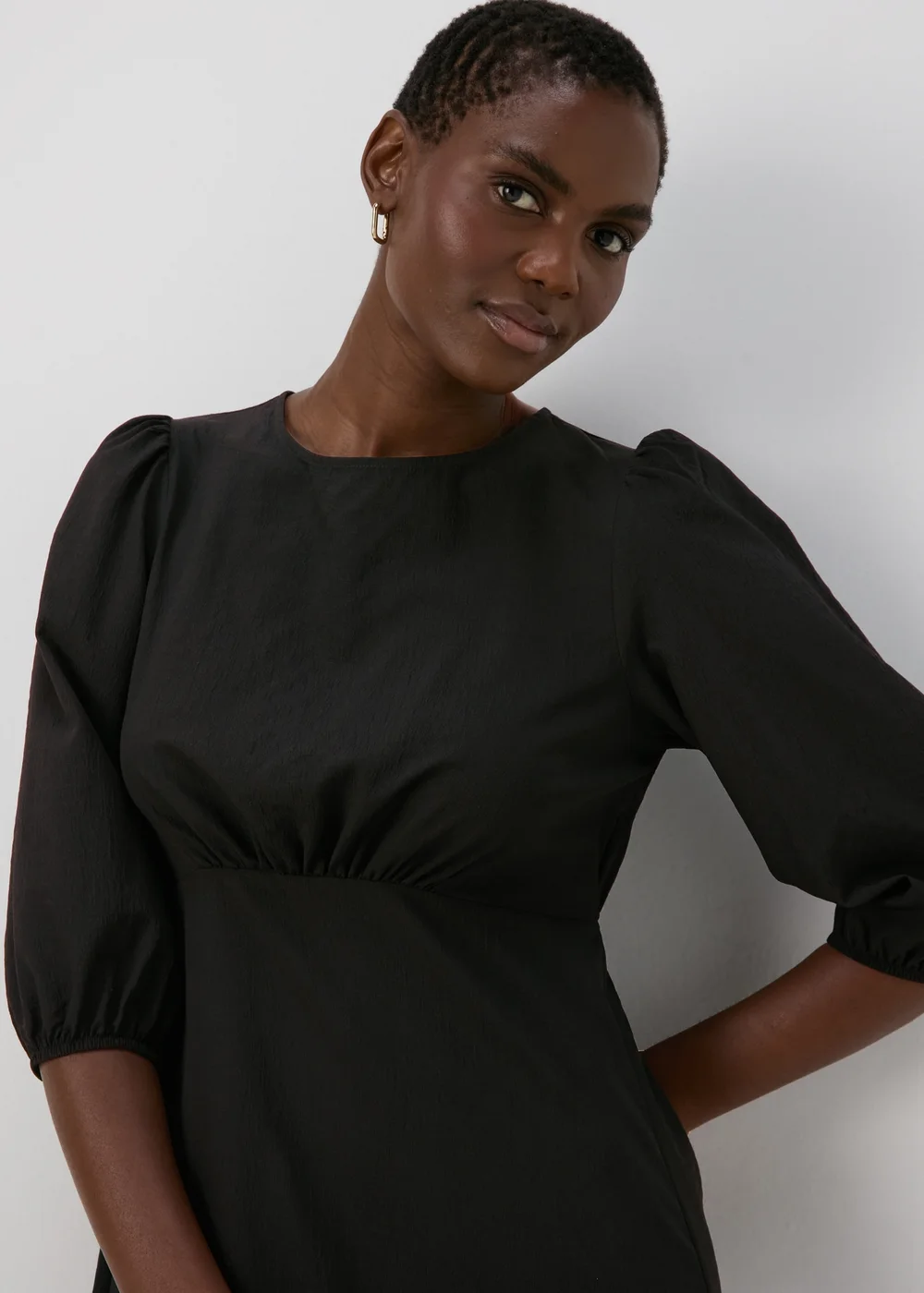 Black Midi Tea Dress - 8 Image 3
