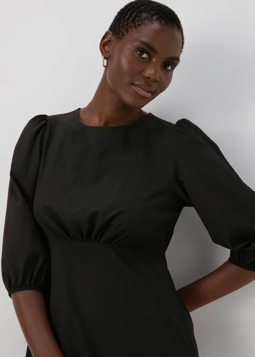 Black Midi Tea Dress - 8 Image 3