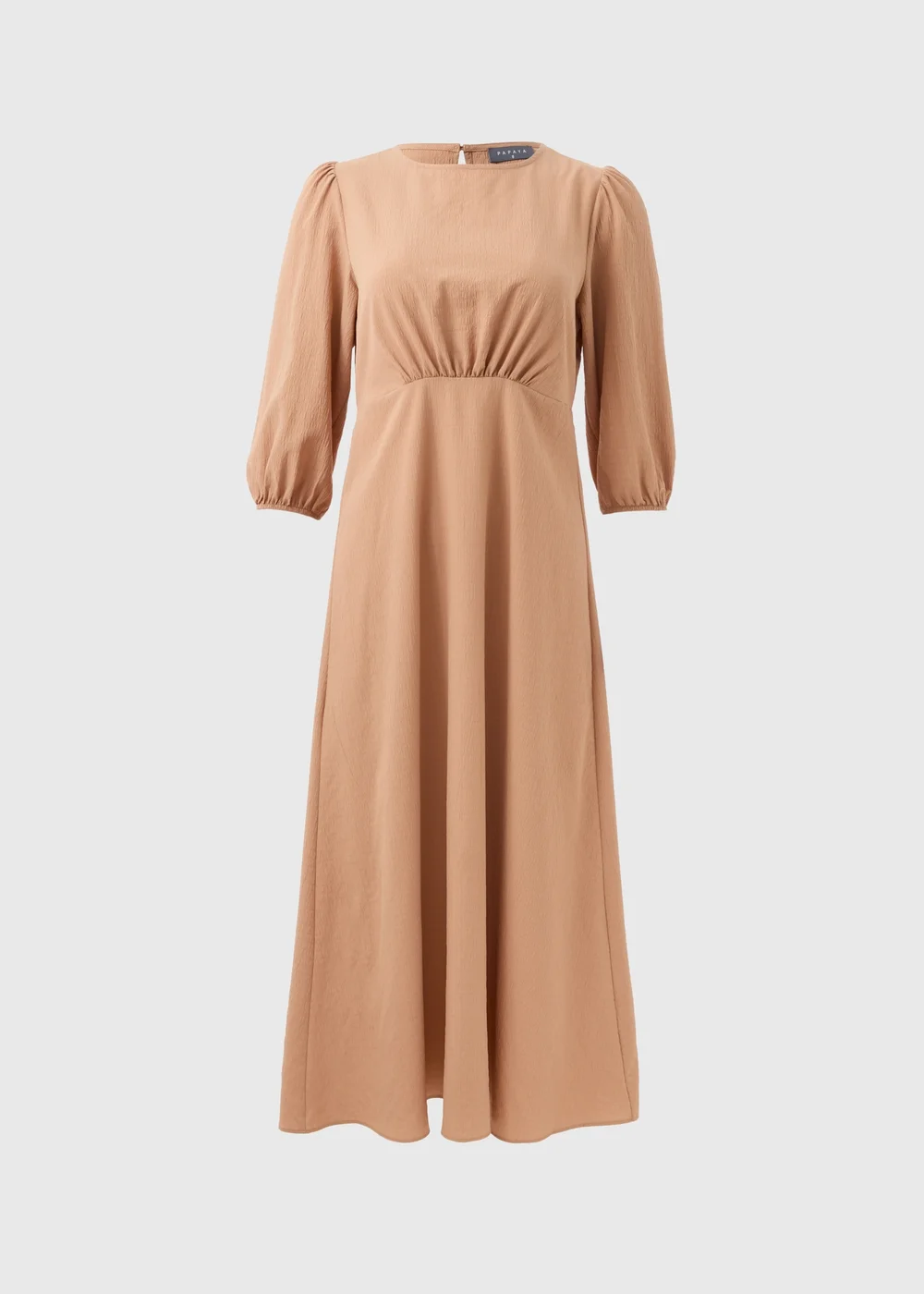 Camel Midi Tea Dress - 8 Image 5