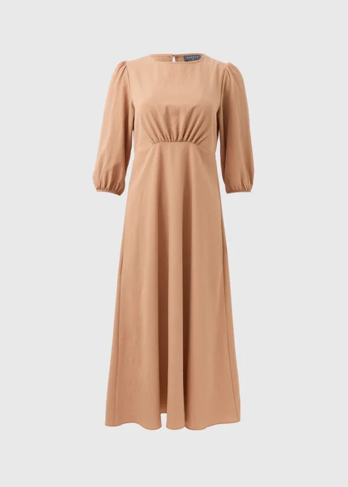 Camel Midi Tea Dress - 8 Image 5