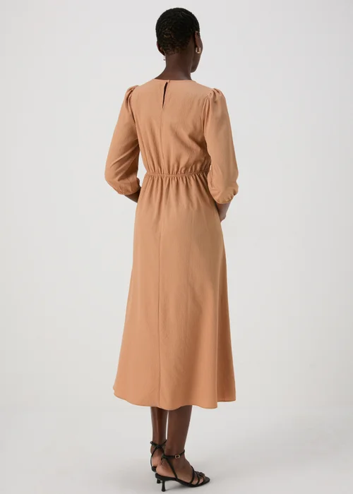 Camel Midi Tea Dress - 8 Image 2