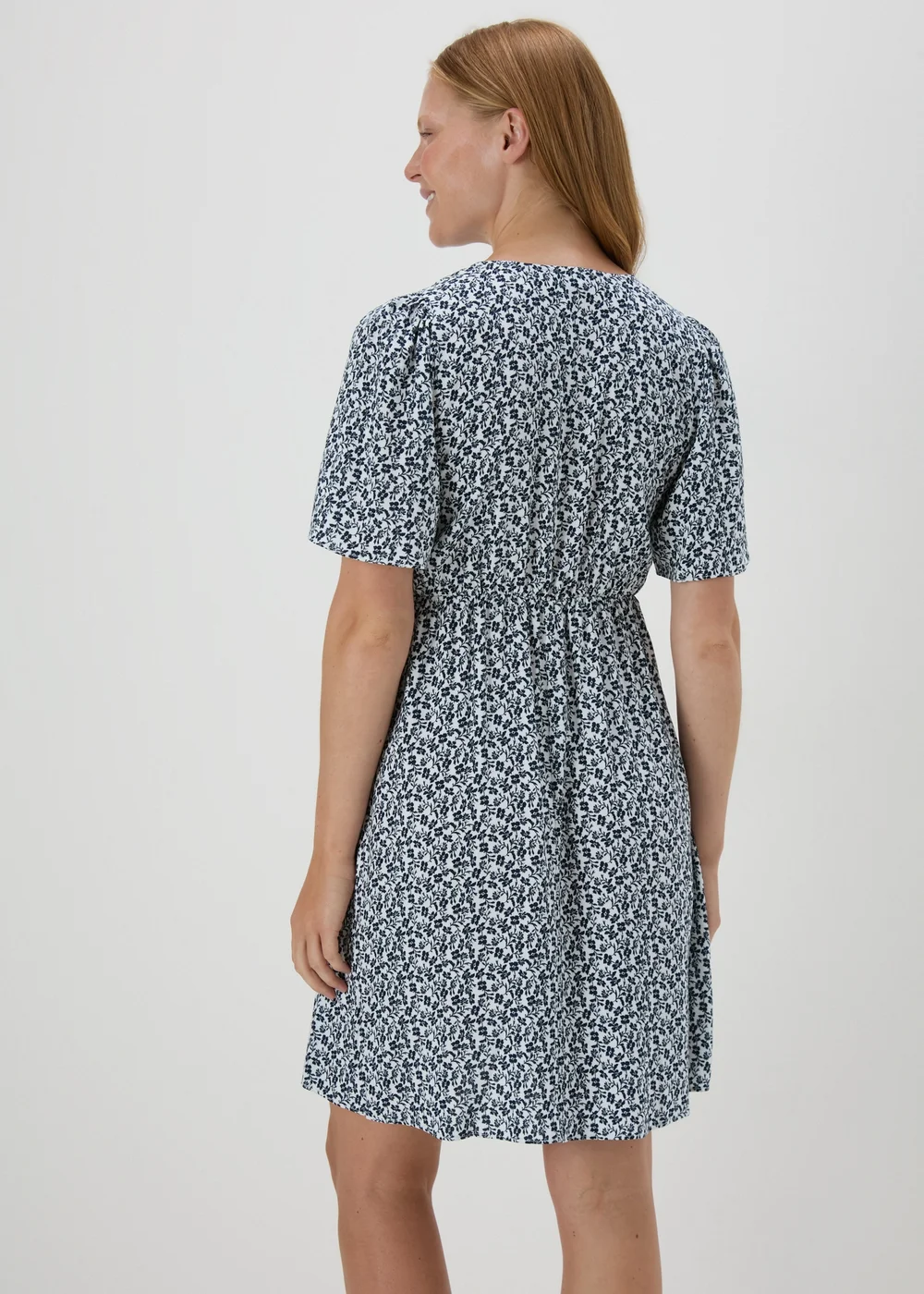 Cream Ditsy Mini Dress - 8 Image 2