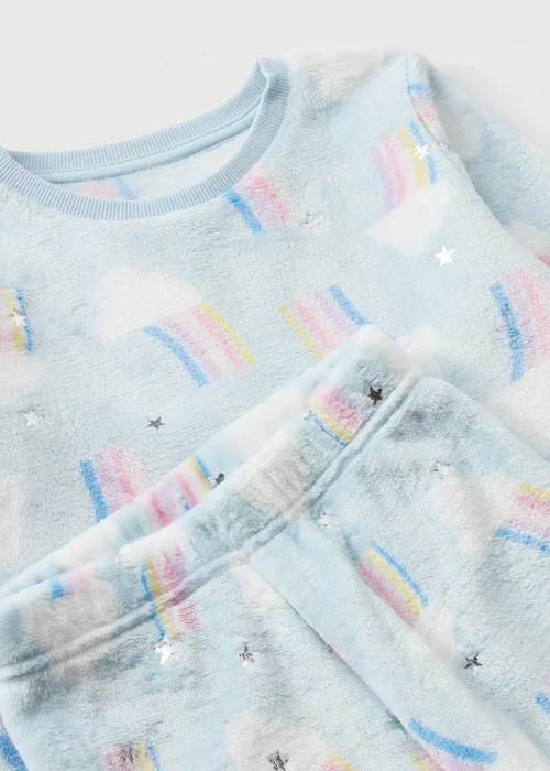 Girls Blue Cloud Plush Pyjama Set (1-7yrs) - 1 half year to 2 Image 2