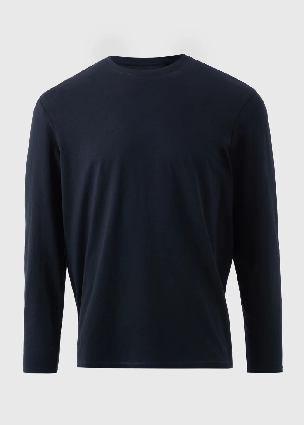 Navy Essential Crew Neck Long Sleeve T-Shirt - S Image 4