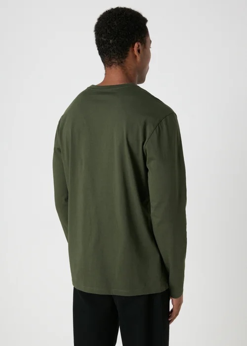 Khaki Essential Crew Neck Long Sleeve T-Shirt - S Image 2