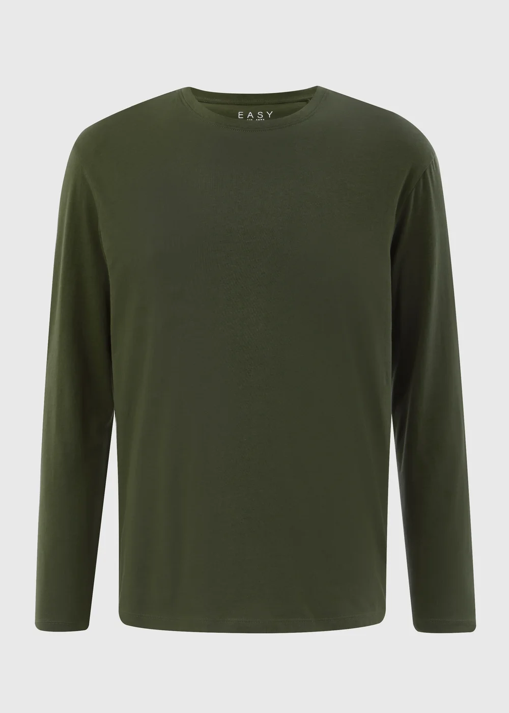 Khaki Essential Crew Neck Long Sleeve T-Shirt - S Image 4