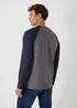 Navy Raglan Long Sleeve Top - S Image 2