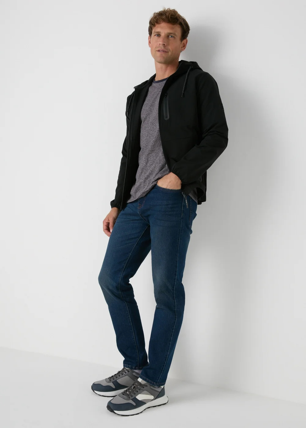 Navy Raglan Long Sleeve Top - S Image 3