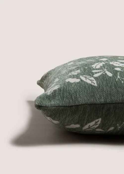 Green Stag Chenille Cushion Image 2