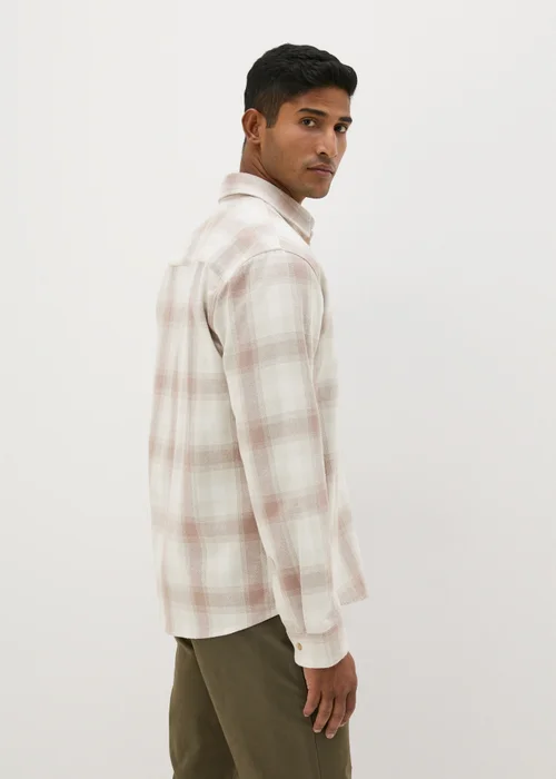 Ecru Check Flannel Shirt - S Image 2
