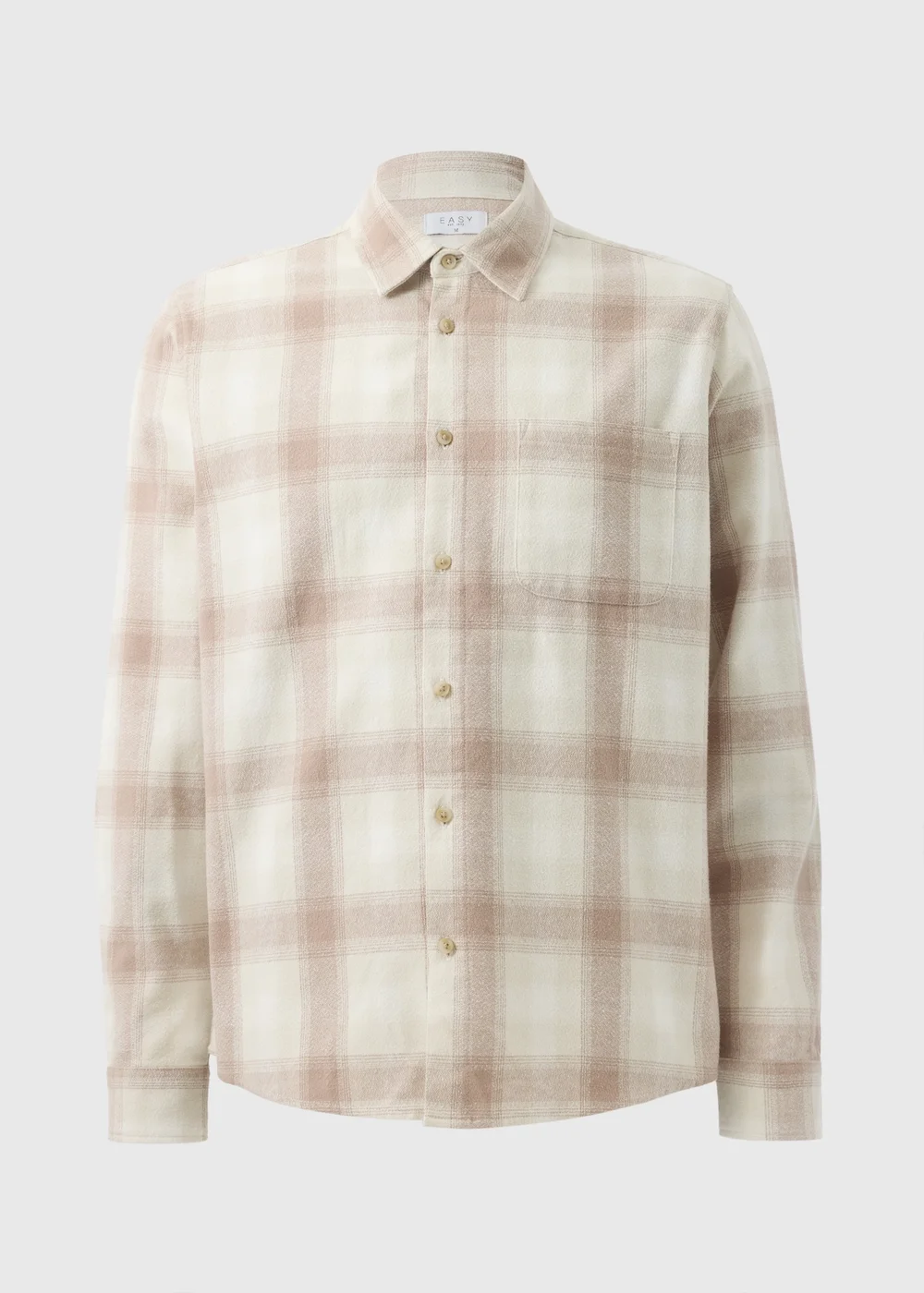 Ecru Check Flannel Shirt - S Image 4