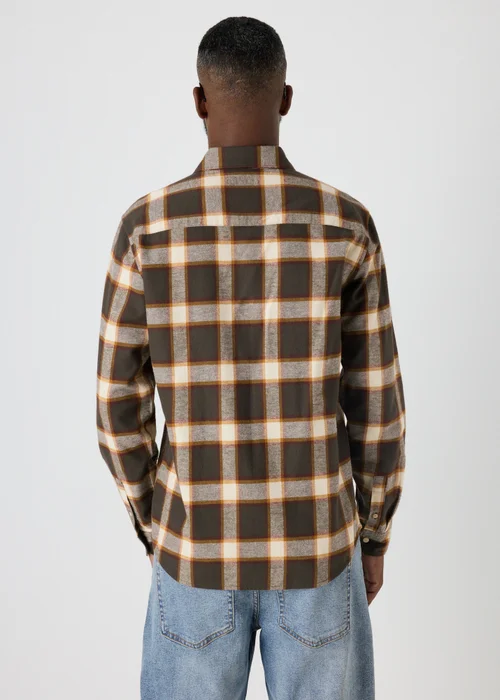Khaki Check Flannel Shirt - S Image 2