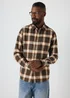 Khaki Check Flannel Shirt - S Image 1