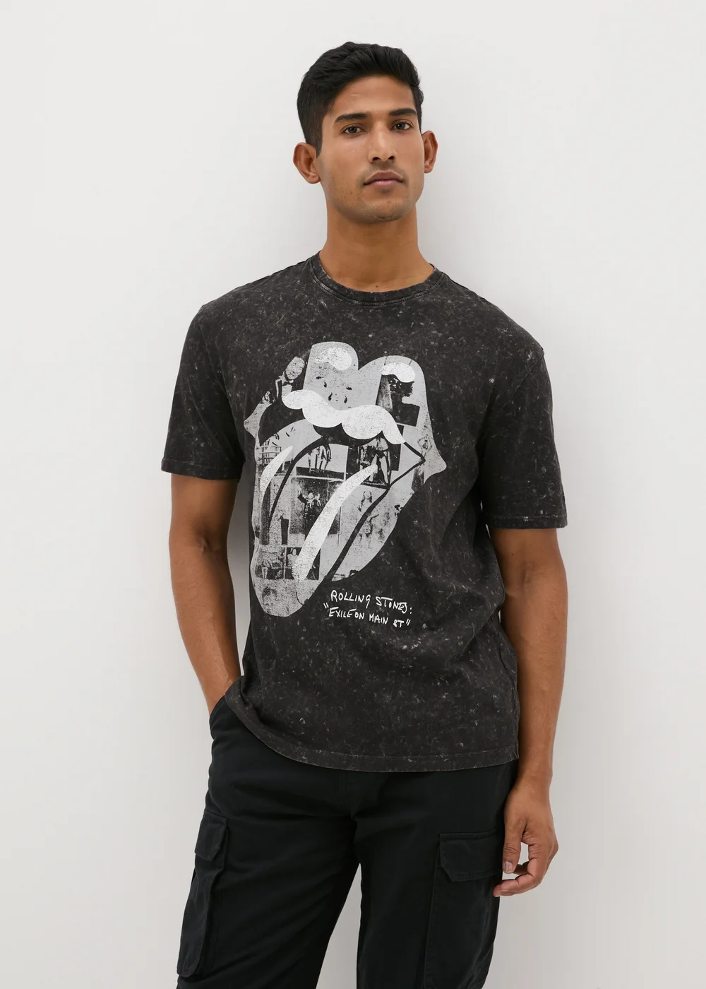 Rolling Stones Charcoal Washed T-Shirt - S Image 1