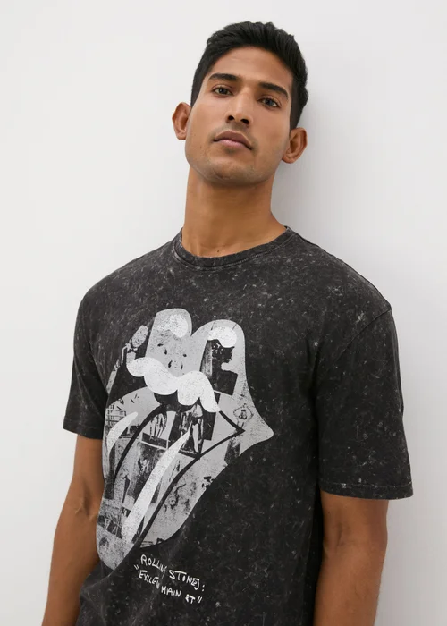 Rolling Stones Charcoal Washed T-Shirt - S Image 3